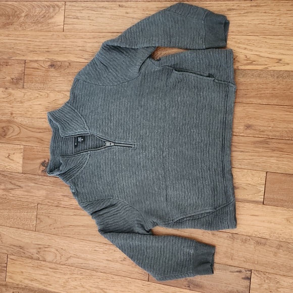 Athleta Tops - Athleta Gray Zip Up Sweater Cozy and Versatile